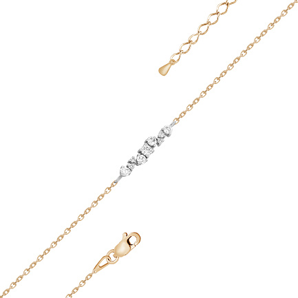 Браслет из красного золота с бриллиантами