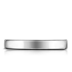 Кольцо обручальное из белого золота