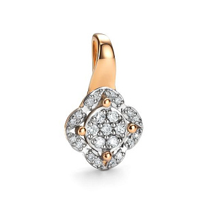 Подвеска из красного золота с бриллиантами