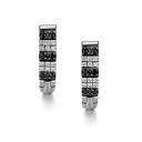 Серьги с английским замком из белого золота с бриллиантами