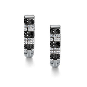 Серьги с английским замком из белого золота с бриллиантом