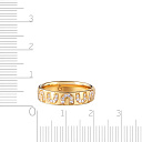 Кольцо обручальное из желтого золота с бриллиантами