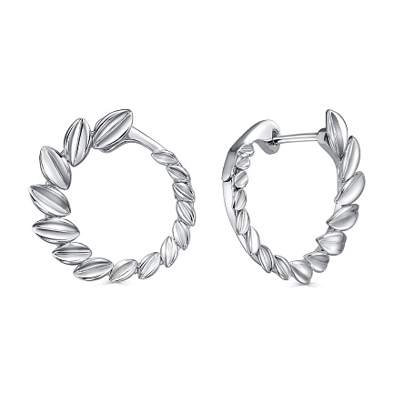 Серьги с английским замком из серебра