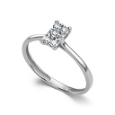 Кольцо из белого золота с бриллиантами