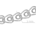 Цепь автомат из серебра, плетение love