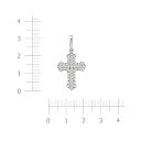 Крест из белого золота с бриллиантами