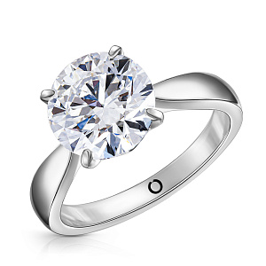 Кольцо из белого золота с бриллиантом