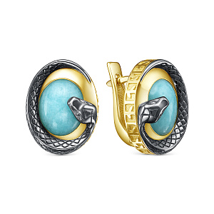 Серьги с английским замком из серебра