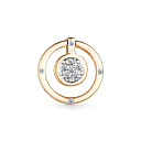 Подвеска из красного золота с бриллиантами