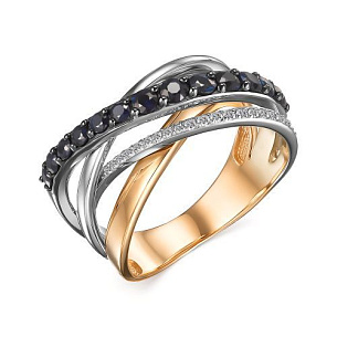 Кольцо из красного золота с бриллиантом