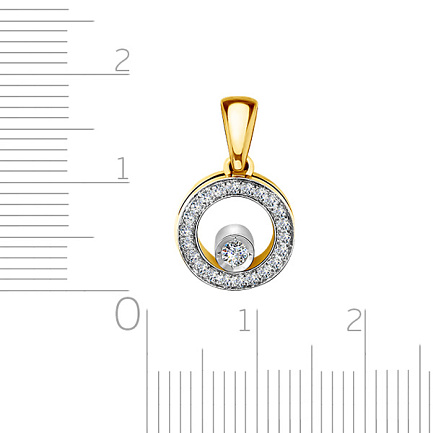 Подвеска из желтого золота с бриллиантами