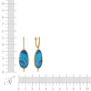 Серьги с английским замком из желтого золота с бриллиантами