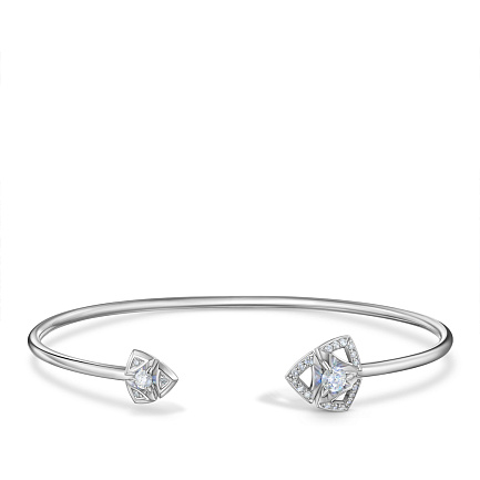 Браслет декоративный из белого золота с бриллиантом