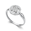 Кольцо из белого золота с бриллиантами