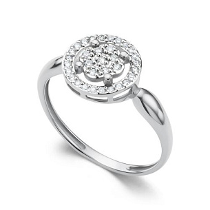 Кольцо из белого золота с бриллиантом