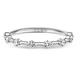 Кольцо из белого золота с бриллиантом