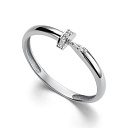 Кольцо из белого золота с бриллиантами