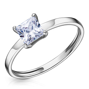 Кольцо из серебра с фианитом