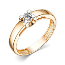 Кольцо из красного золота с бриллиантом