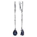 Серьги с английским замком из белого золота с бриллиантами