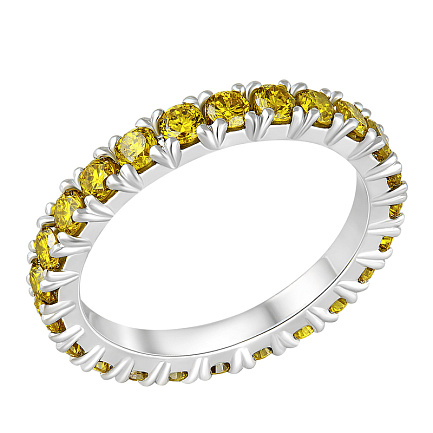 Кольцо из белого золота с бриллиантами