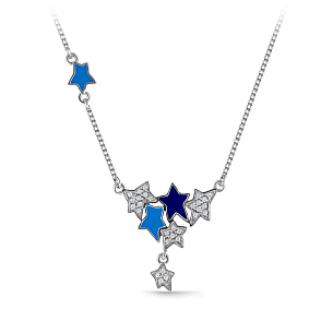 Колье из серебра с фианитами