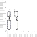 Серьги с английским замком из белого золота с бриллиантами