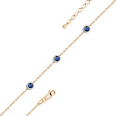 Браслет из красного золота с сапфирами