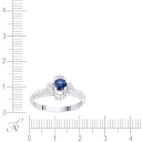 Кольцо помолвочное из белого золота с бриллиантами