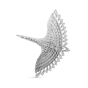 Брошь из серебра с фианитом