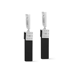 Серьги с английским замком из серебра с фианитами