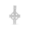 Крест из белого золота с бриллиантами
