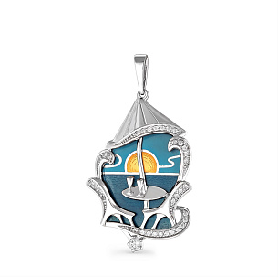 Подвеска из серебра с фианитом