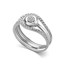 Кольцо из белого золота с бриллиантами