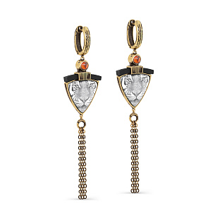 Серьги с английским замком из серебра