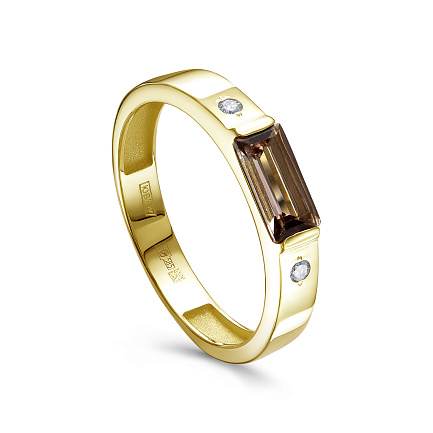 Кольцо из желтого золота с бриллиантами