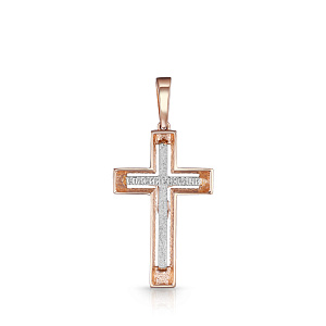 Крест из комбинированного золота