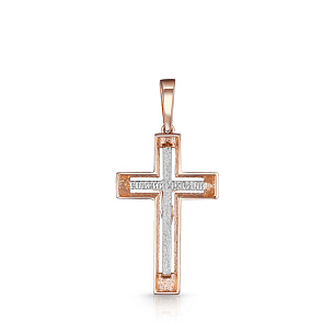 Крест из комбинированного золота