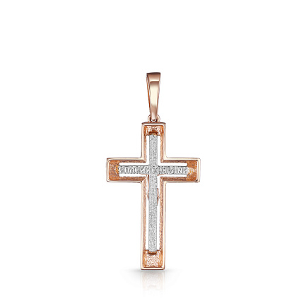 Крест из комбинированного золота