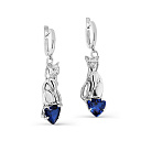 Серьги с английским замком из серебра