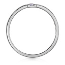 Кольцо обручальное из белого золота с бриллиантом