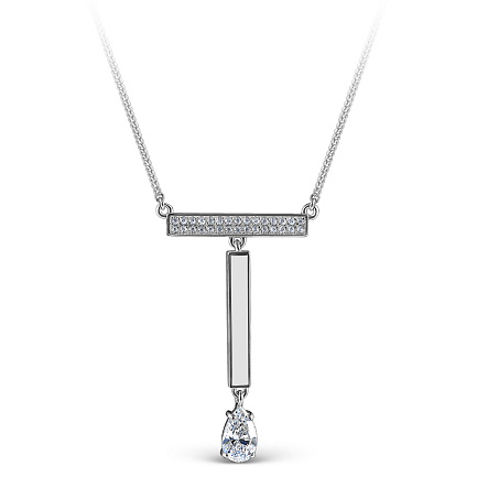 Колье из серебра с фианитами