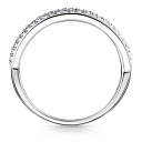 Кольцо из белого золота с бриллиантами, сапфирами