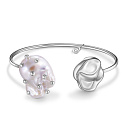 Браслет декоративный из серебра с жемчугом