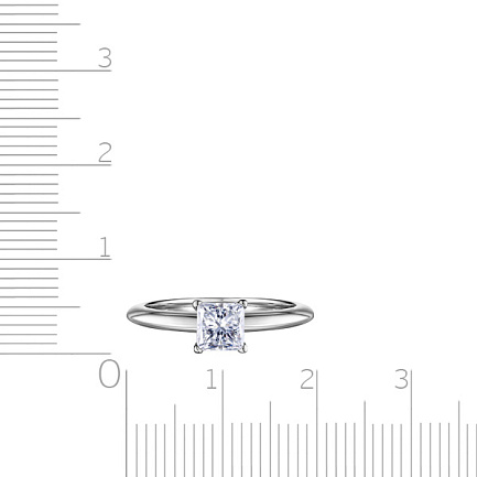 Кольцо из белого золота с бриллиантом