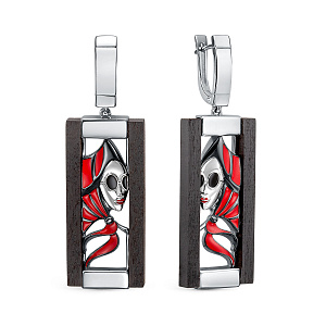 Серьги с английским замком из серебра