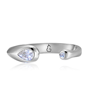 Кольцо из белого золота с бриллиантом