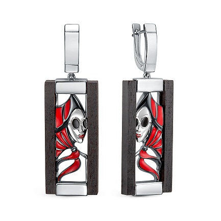 Серьги с английским замком из серебра