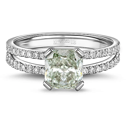 Кольцо из белого золота с бриллиантами