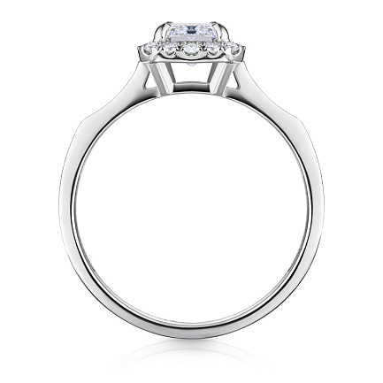 Кольцо из белого золота с бриллиантами